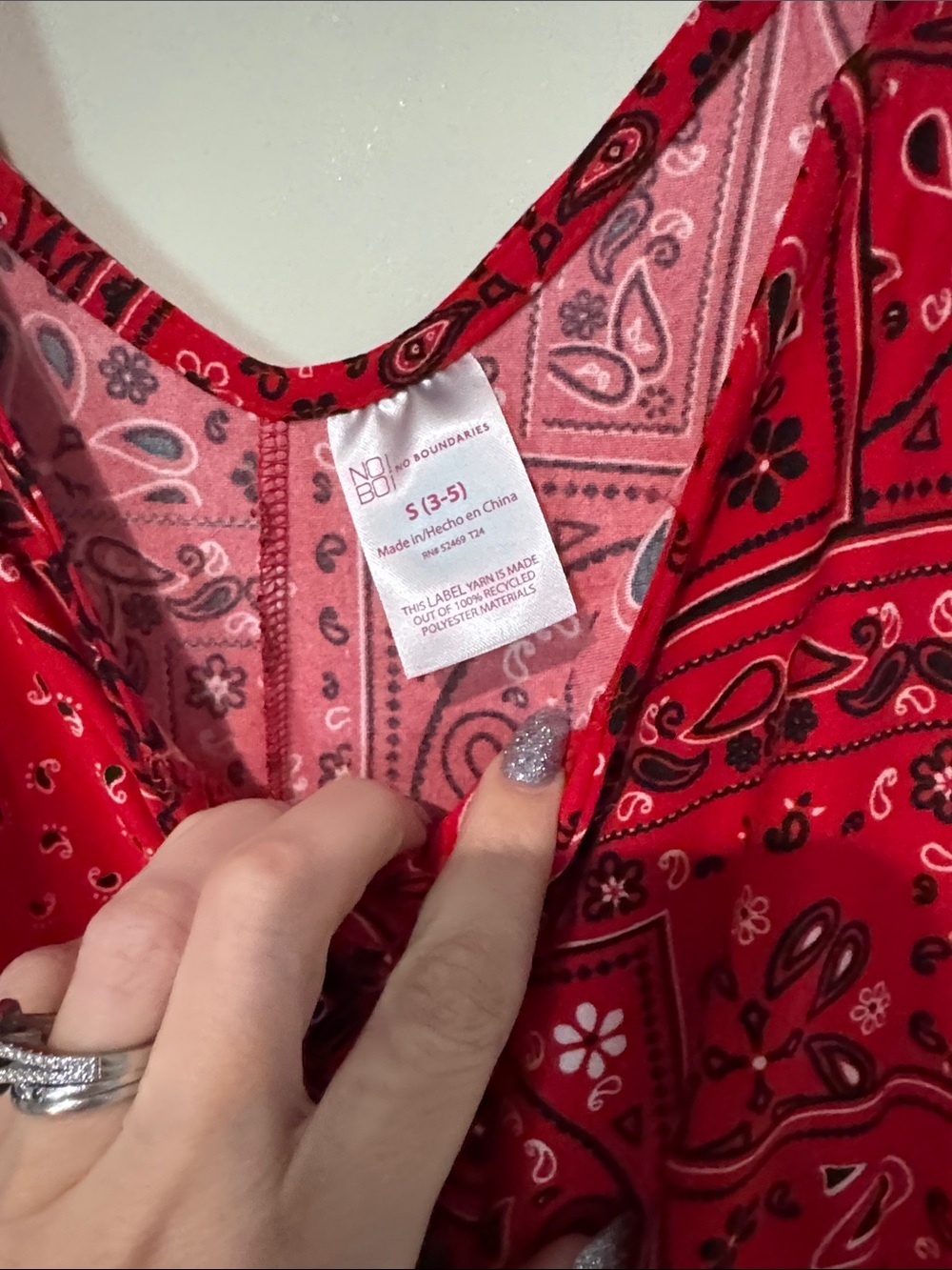 No Boundaries Red Bandana-Print Mini Dress - Picture 2 of 4
